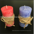 Delightful Colors Vanilla Flavor White Plain Pillar Candle Scented